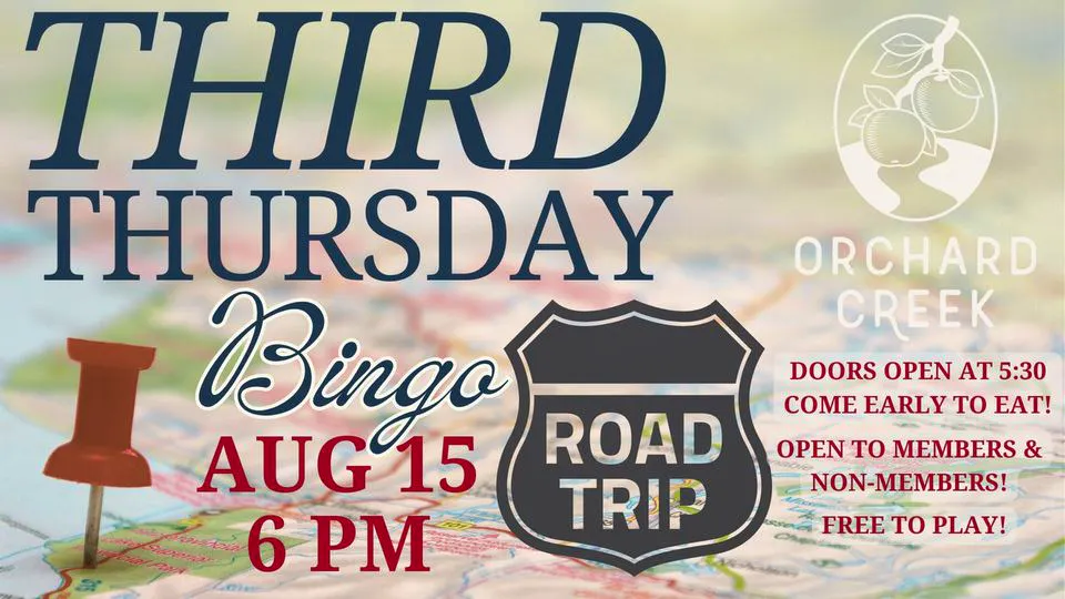 Third Thursday Bingo: Road Trip Edition