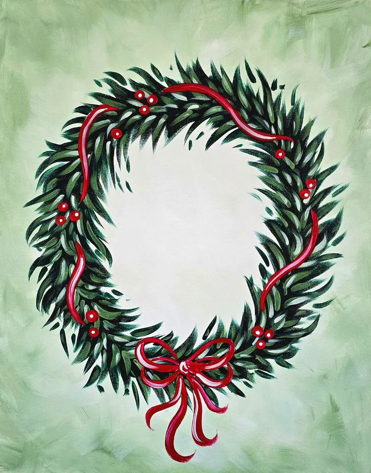 Sip + Paint: “Festive Wreath”