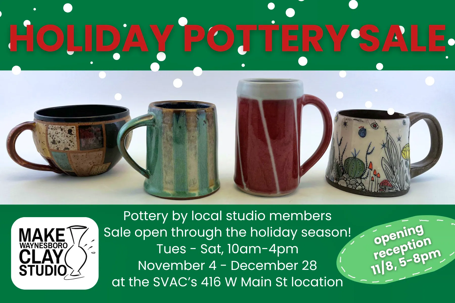 Holiday Pottery Sale