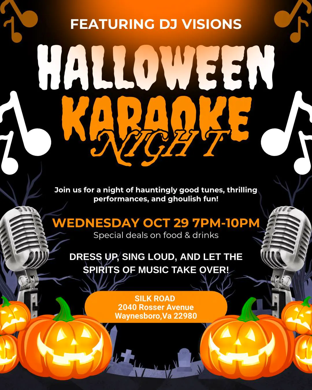 Halloween Karaoke Night featuring DJ Visions!