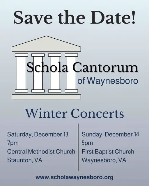 Schola Cantorum of Waynesboro Christmas Concert